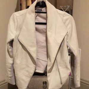 Vince leather scuba jacket